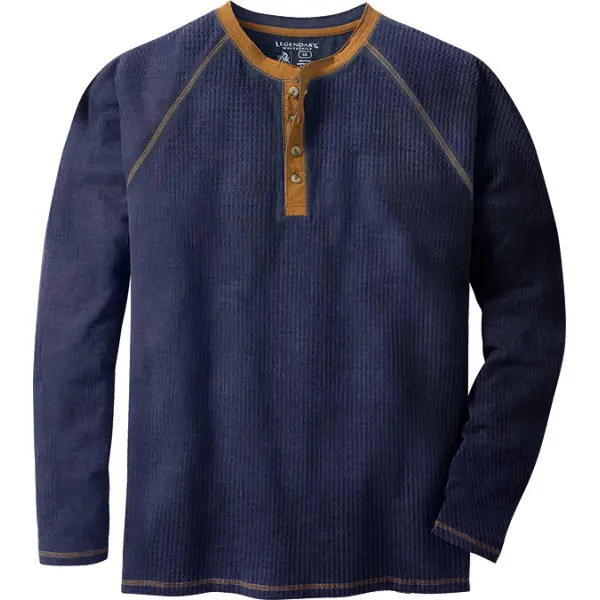 Men's Outdoor Waffle Henley Tactics T-Shirt - Cotosen.com