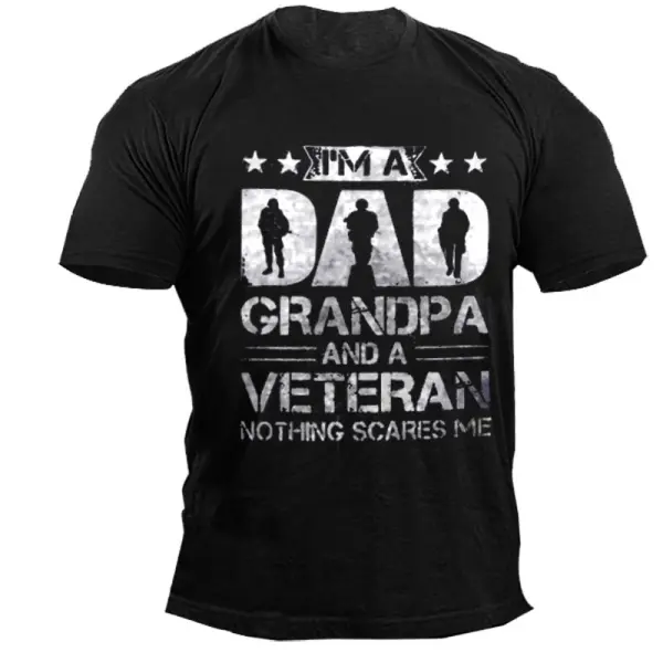 I Am A Grandpa And A And A Veteran Men's Tactical Cotton T-Shirt - Kalesafe.com 