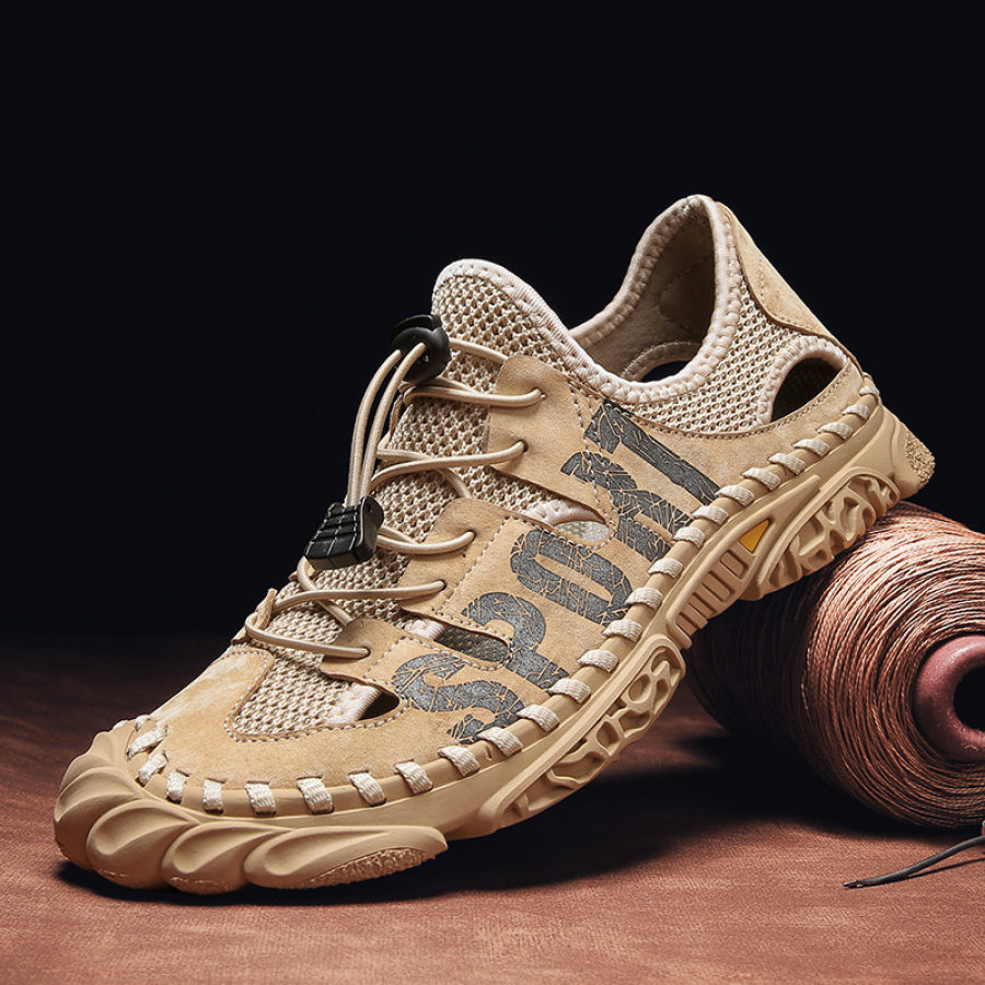 

Men's Printed Breathable Mesh Panel Beach Sandals