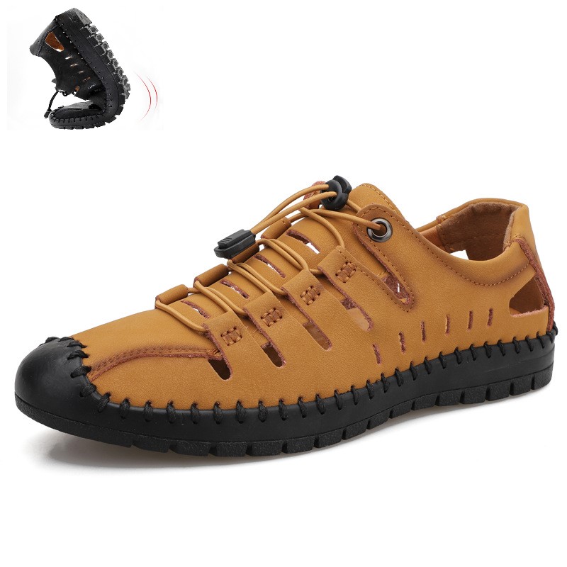 Men's Baotou Hollow Breathable Chic Outdoor Hole Sandals