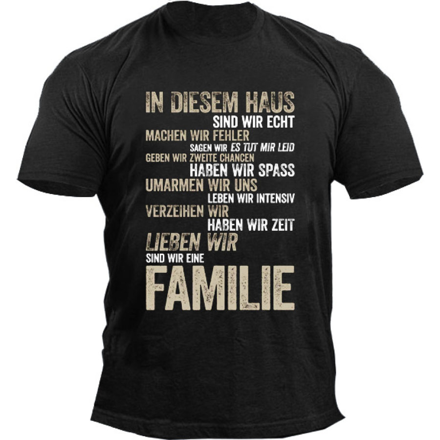 

In Diesem Haus Sind Wir Echt Men's Crew Neck Short Sleeve T-Shirt