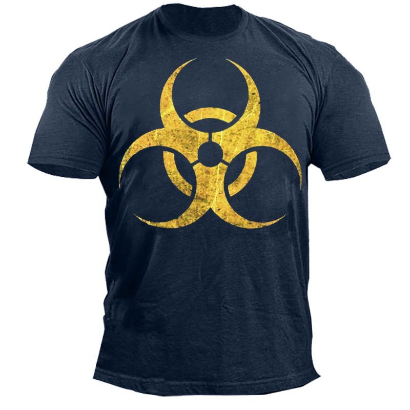 Biohazard Men's Vintage Tactical Chic Cotton T-shirt