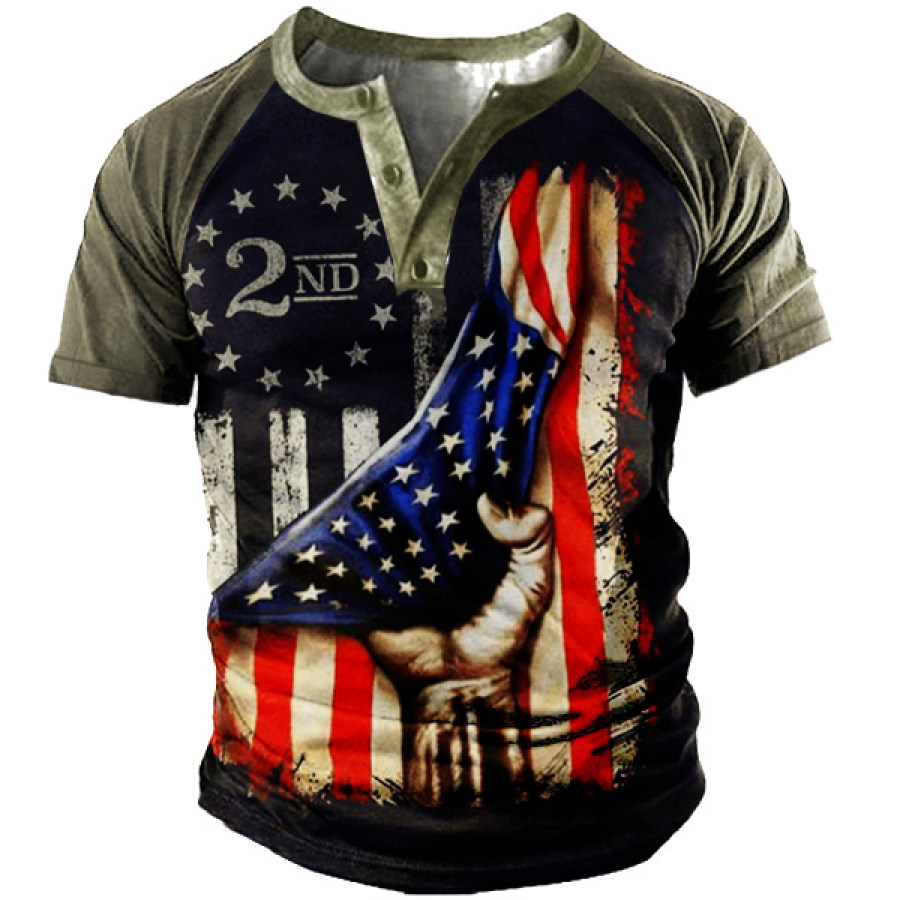 

2A To The Core Men's Outdoor Henley Tactical Short Sleeve T-Shirt