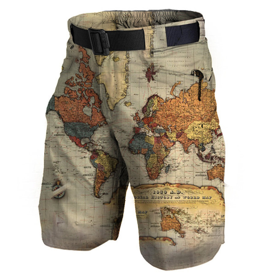 

Historic Map Of The World 1939 Men's Outdoor Tactical Cargo Shorts