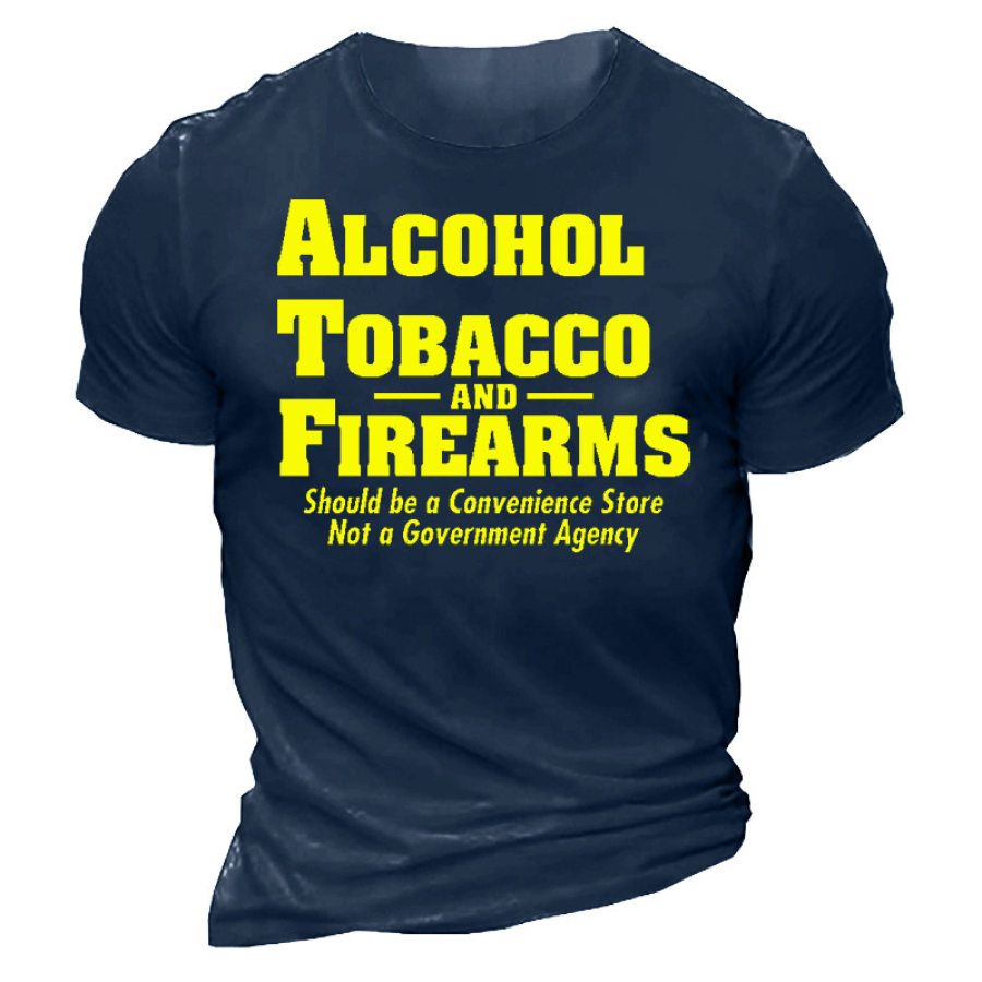 Alcohol Tobacco And Firearms Should Be A Convenience Store Men's Cotton T-Shirt