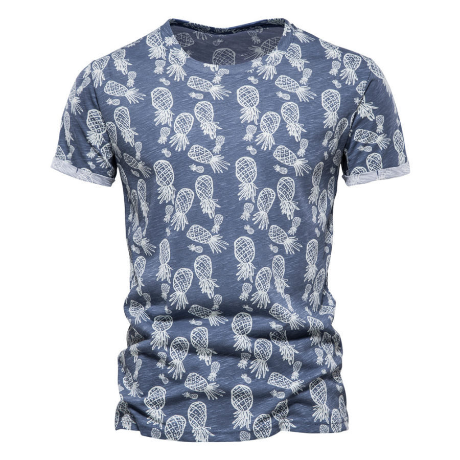 

Men's Tie-Dye Lapel Cotton T-Shirt