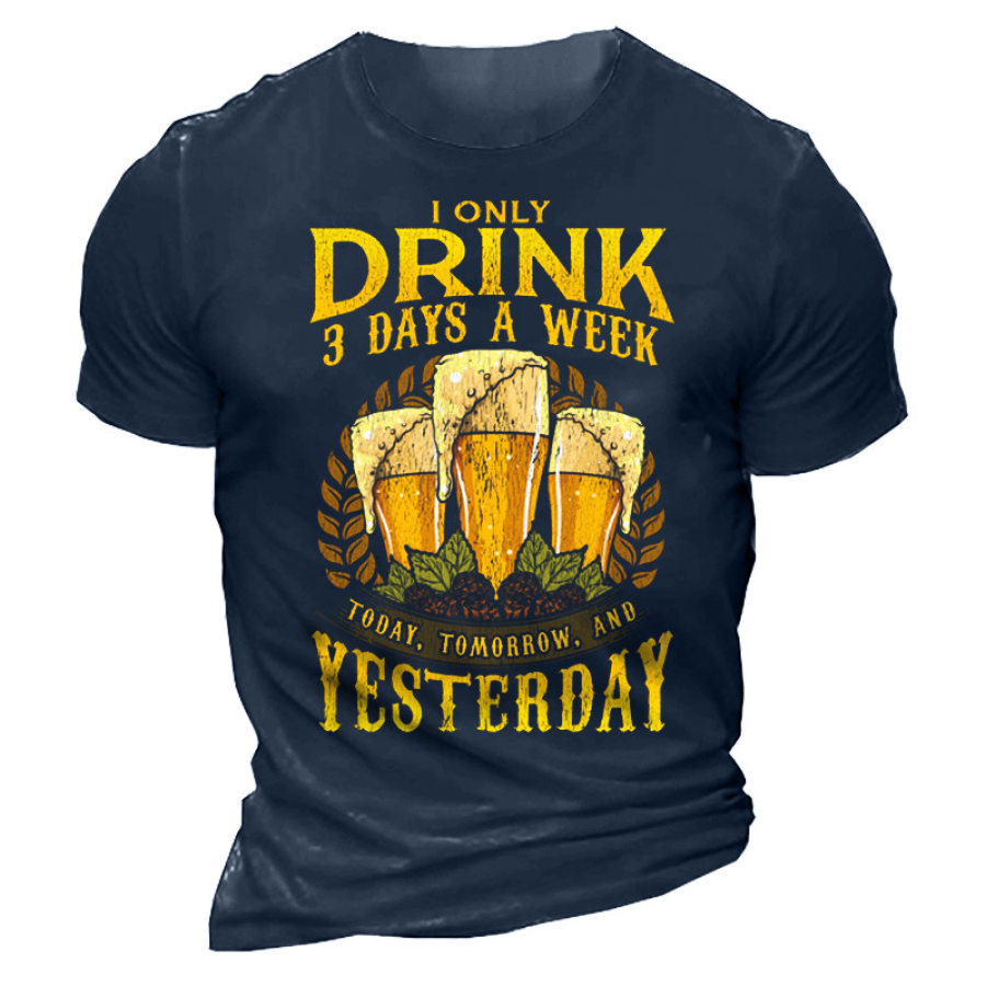 

I Like To Have At Least 5 Practice Beers Men's Vintage Cotton T-Shirt