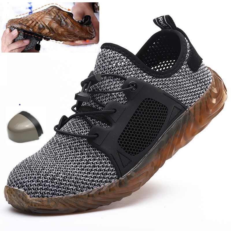 Men's Breathable Mesh Anti-smashing And Chic Stab-proof Protective Shoes