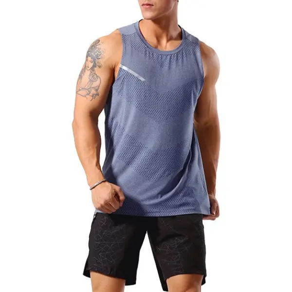 Men's Mesh Cloth Breathable Sweat Absorbing Quick Dry Sports Vest - Fineyoyo.com 