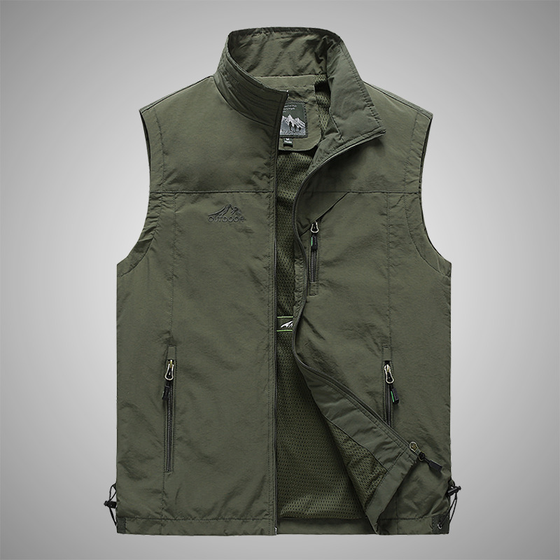 Men's Side Pocket Breathable Chic Functional Outdoor Sports Leisure Vest