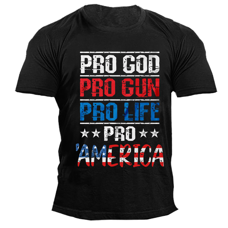Men's Outdoor Pro God Chic Life America Cotton T-shirt