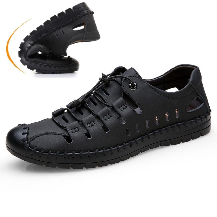 

Men's Lace-Up Soft Toe Cutout Sandals