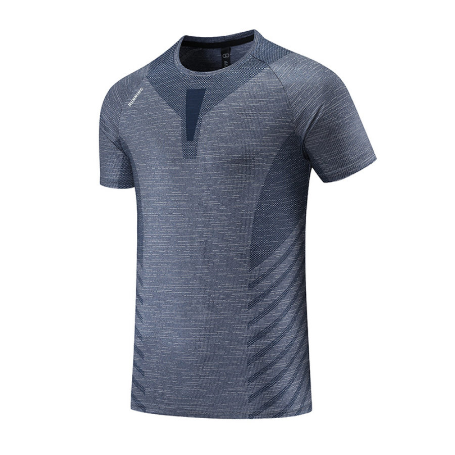 

Men's High Elastic Jacquard Sweat Absorbing Quick Dry T-Shirt