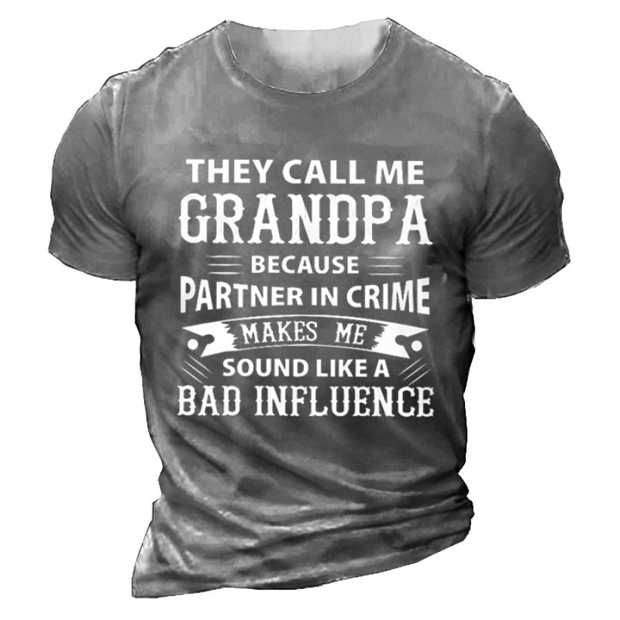 

They Call Me Grandpa Men's Cotton Tee