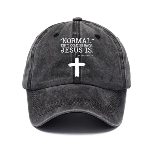 Normal Isn't Coming Back But Jesus Is Revelation 14 Sun Hat - Nikiluwa.com 