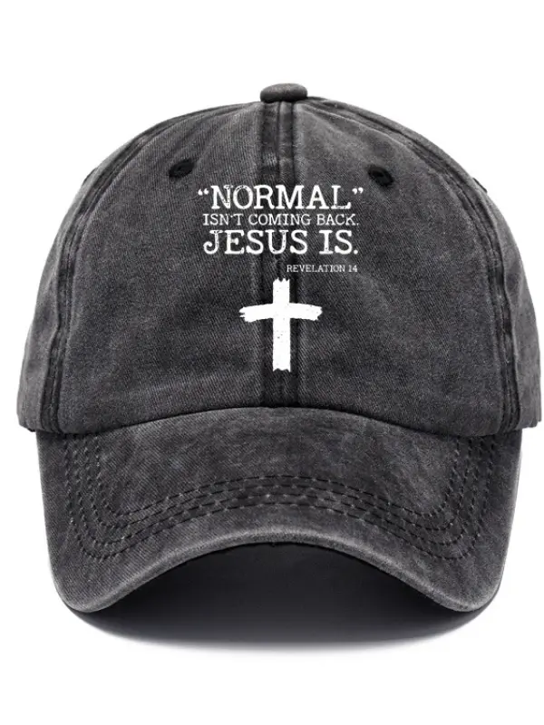 Normal Isn't Coming Back But Jesus Is Revelation 14 Sun Hat - Oasisjoy.com 