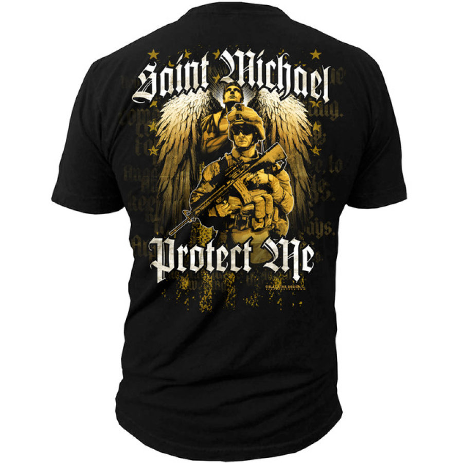 

Protect Me American Pride Men's Military Cotton Print T-Shirt
