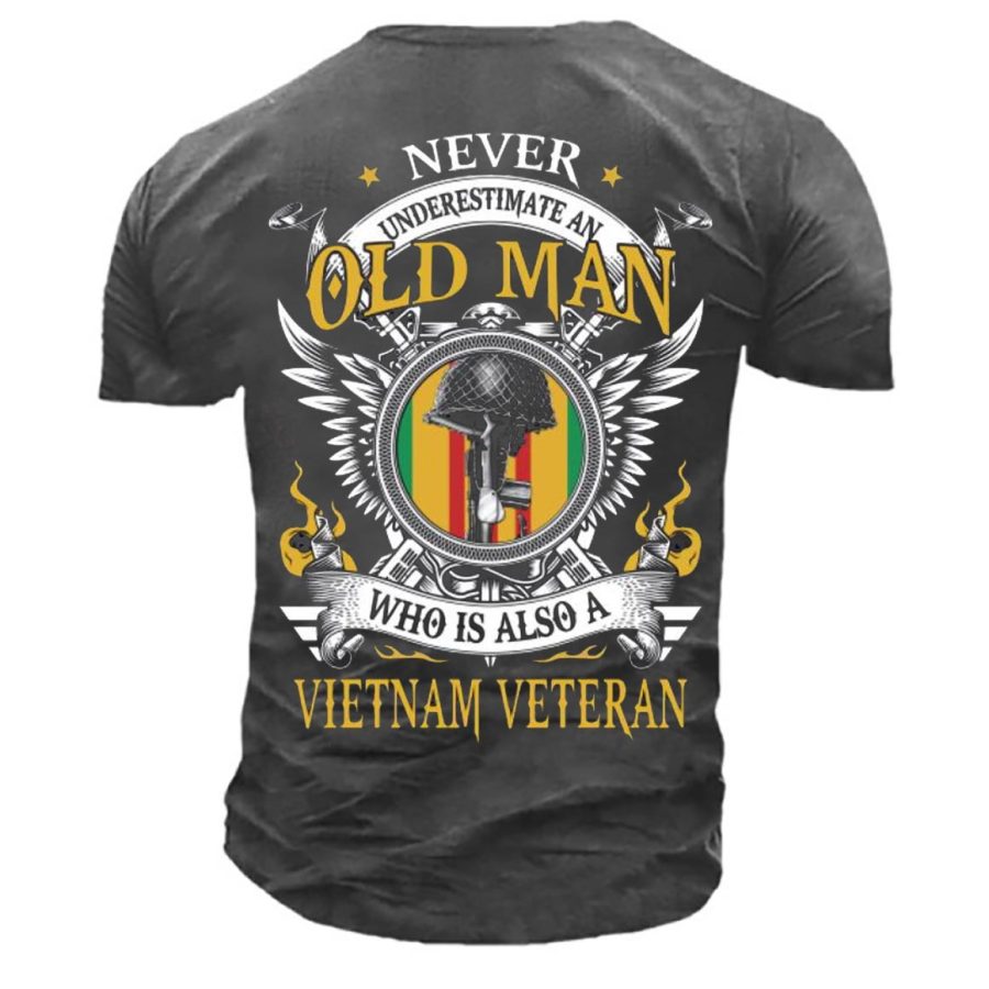 

Men's Outdoor Old Man Is Veteran Cotton T-Shirt