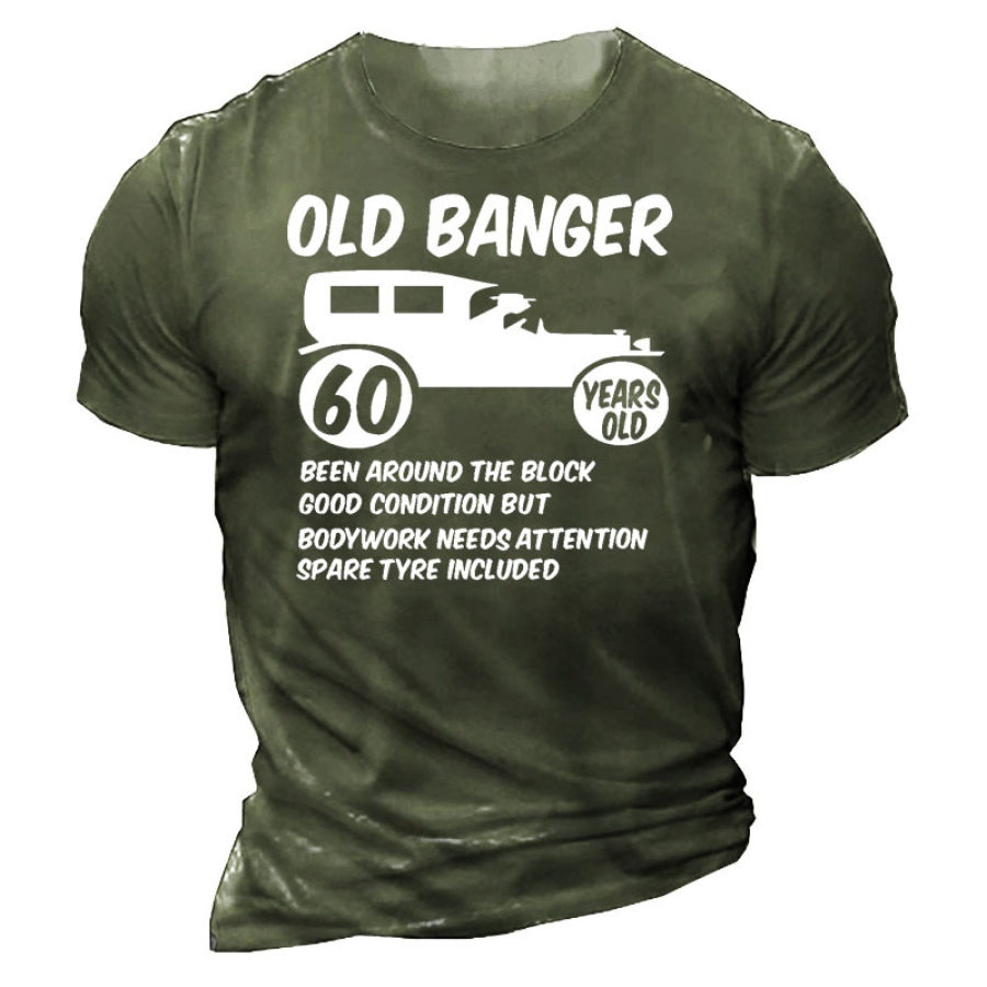 

60 Years Old Men's Cotton Short Sleeve T-Shirt