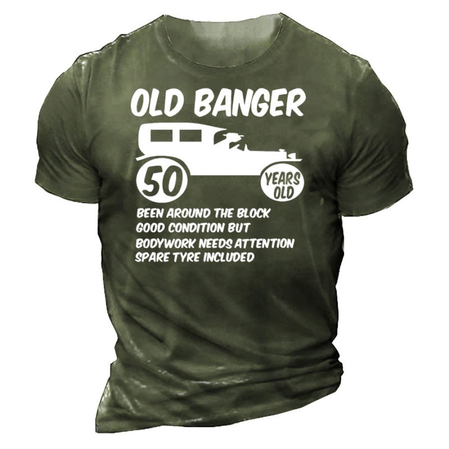 

50 Years Old Men's Cotton Short Sleeve T-Shirt