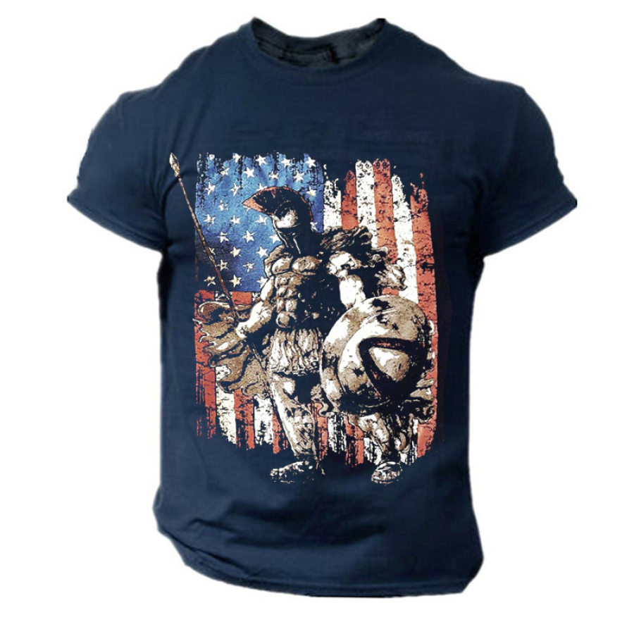 

Men's Sparta Warrior Cotton Print T-Shirt