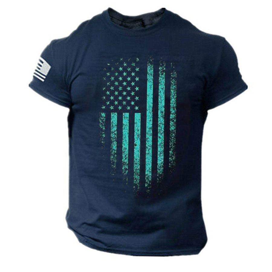 

American Flag Men's Cotton Print T-Shirt