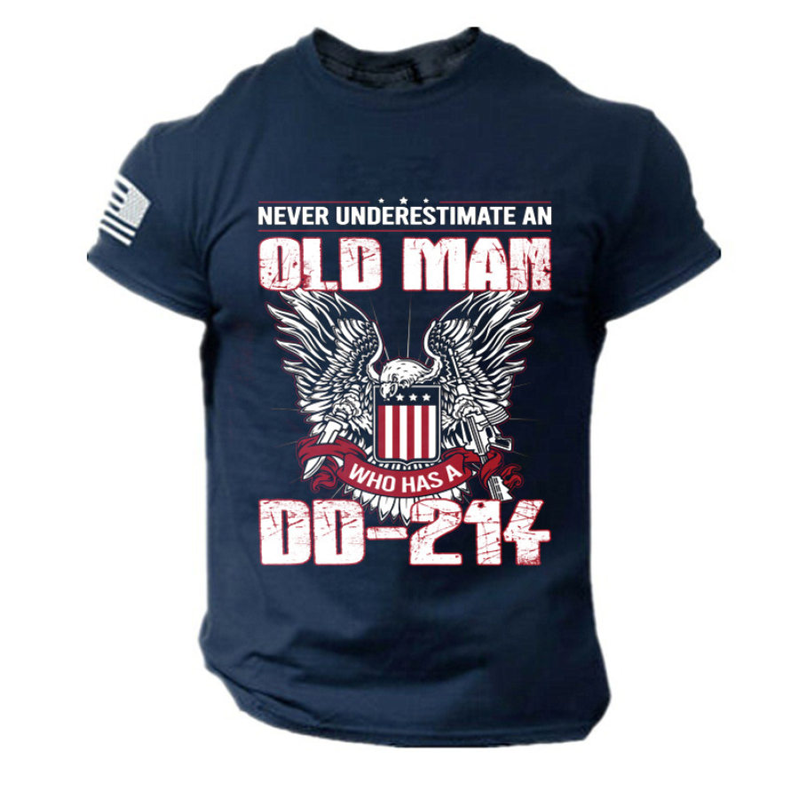 

Never Underestimate An Old Man Men's Cotton Print T-Shirt