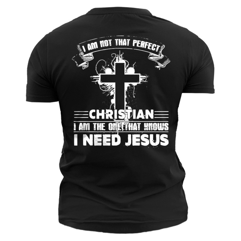I'm Not That Perfect Chic Christian Men's Cotton T-shirt