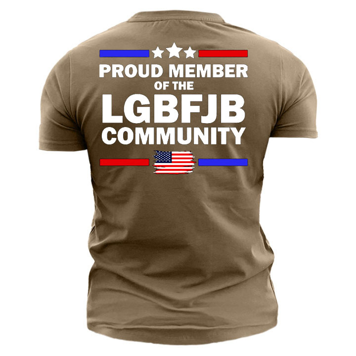 Men's Proud Member Of Chic The Lgbfjb Community Men's Cotton T-shirt