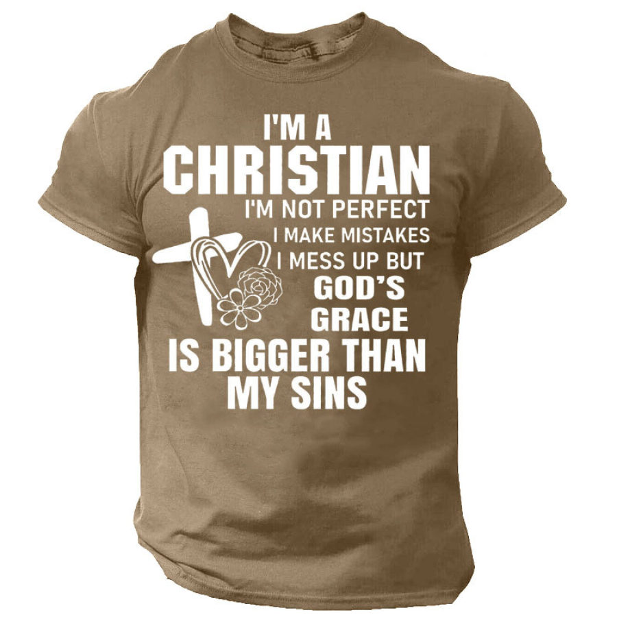 

I Am Christian Men's Short Sleeve Cotton T-Shirt