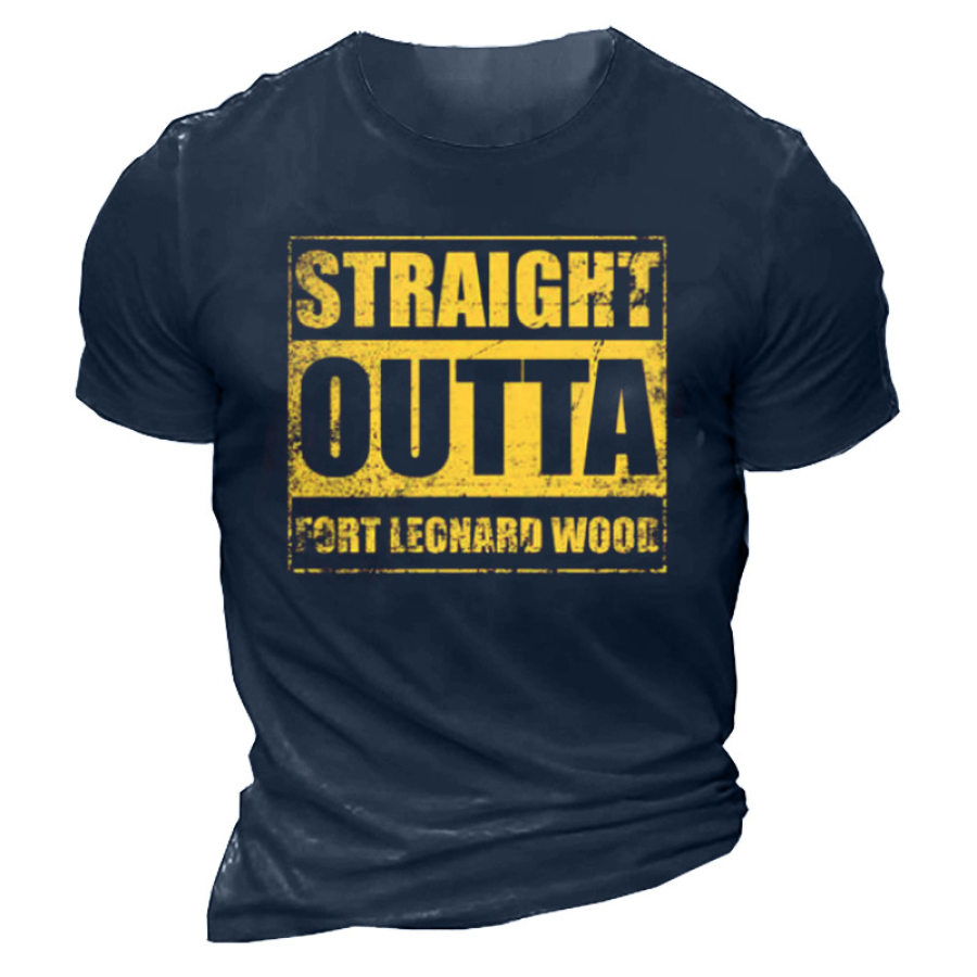 

Straight Outta Fort Legnard Wood Men's Cotton Print T-Shirt