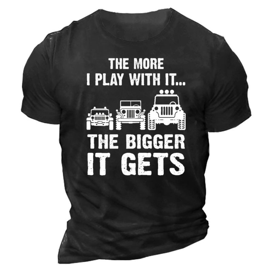 

The More I Play With It Men's Cotton Short Sleeve T-Shirt