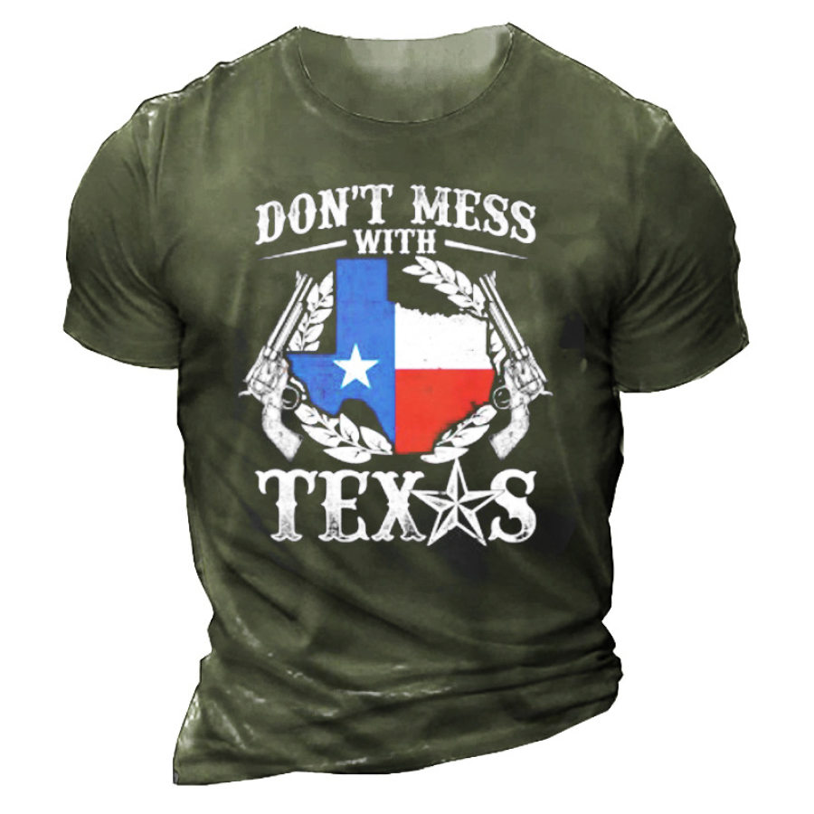 

Don't Mess With Texs Men's Cotton Print T-Shirt