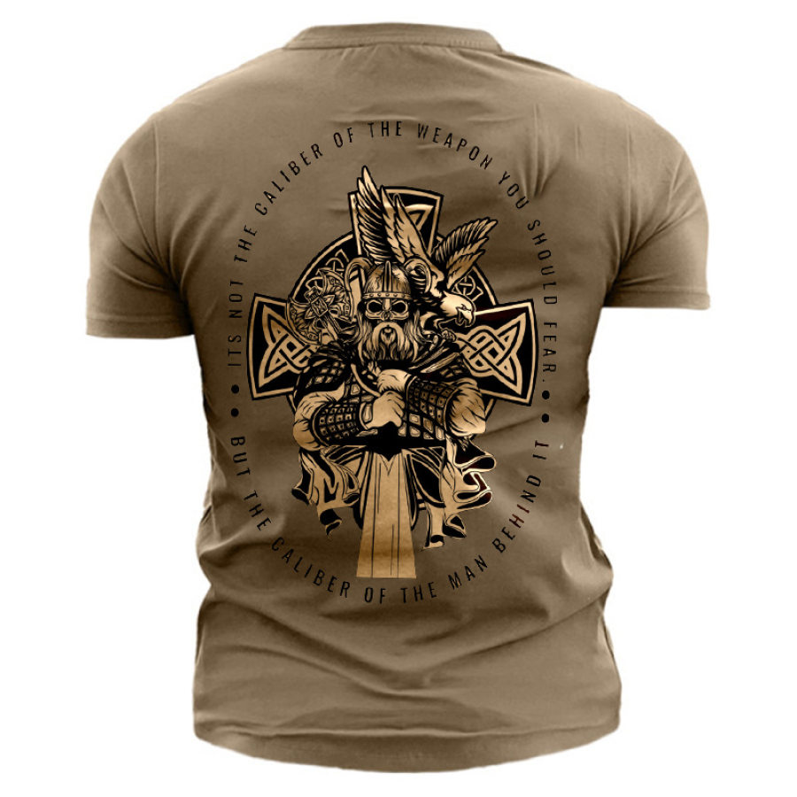 

Men's Templar Cross Cotton Print T-Shirt