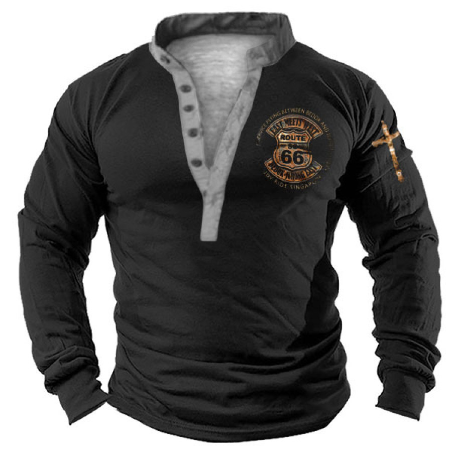 

Men's Outdoor Route 66 Henley T-Shirt
