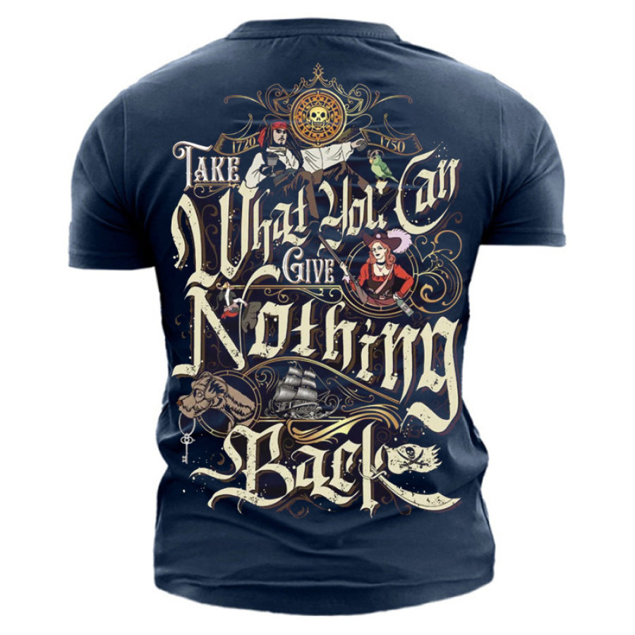 

Pirate Captain Sailing Adventure Men's Cotton Print T-Shirt