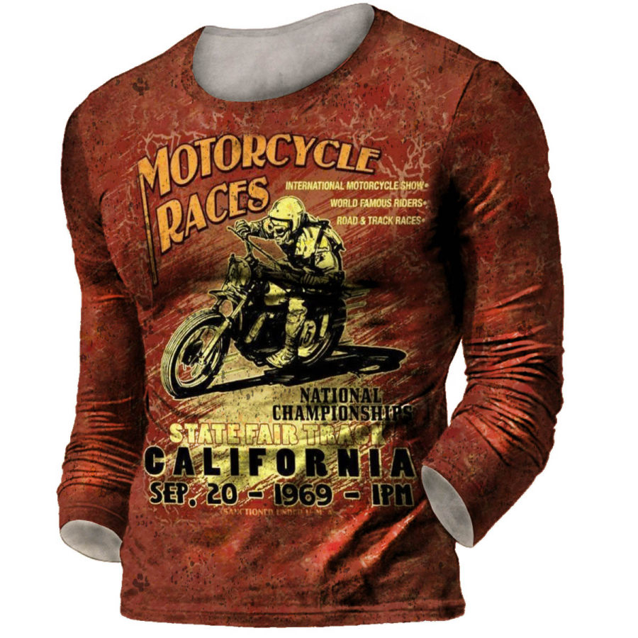 

Men's Outdoor Vintage Motorcycle Races Long Sleeve T-Shirt