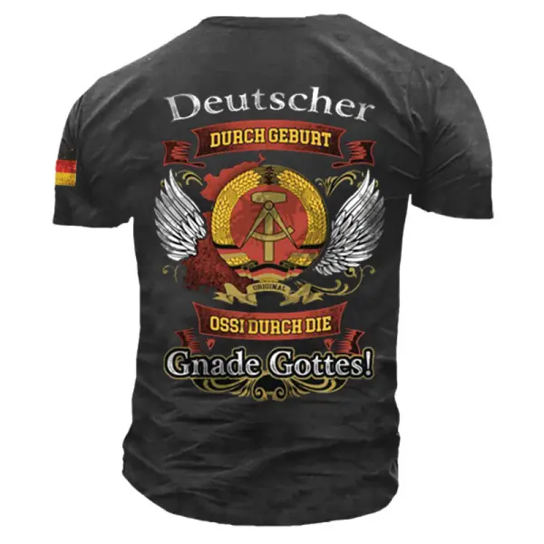 Deutscher Ossi Vintage Print Men's Cotton T-Shirt - Kalesafe.com 