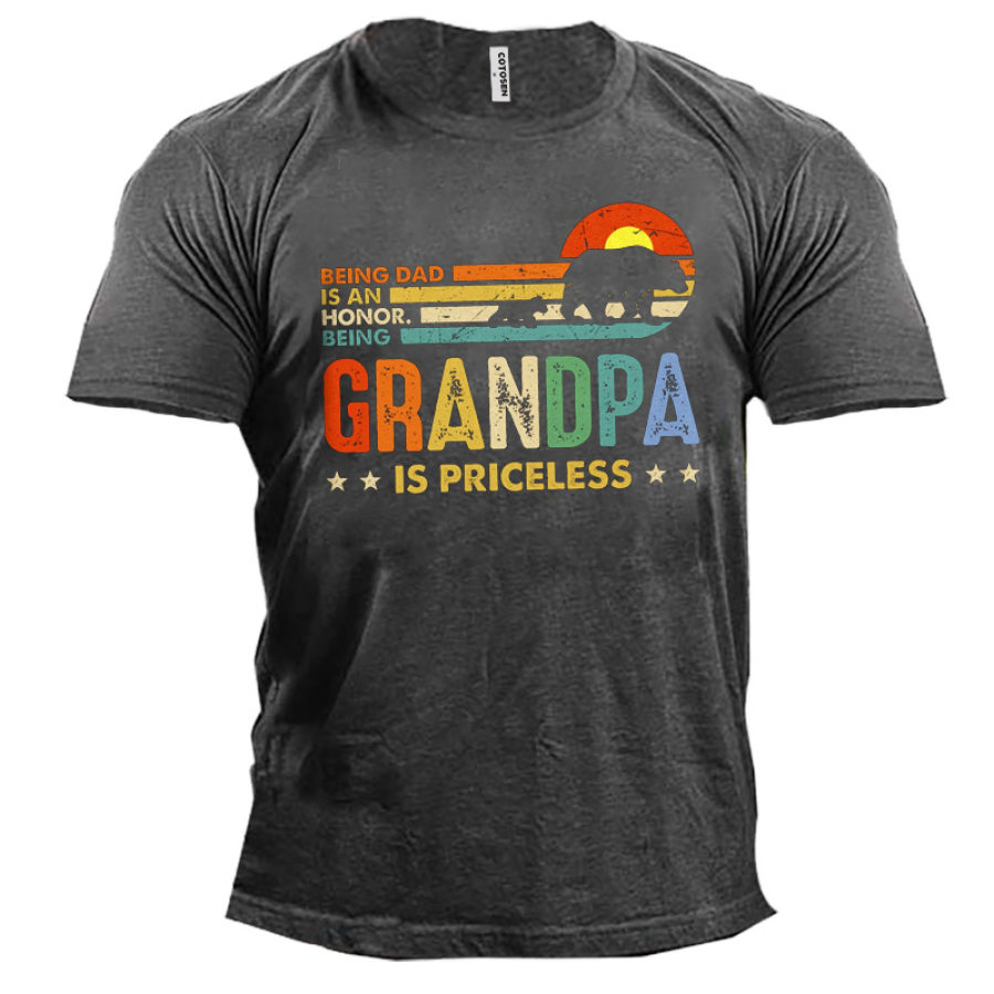 

Men's Outdoor Dad Is An Honor Being Grandpa Cotton T-Shirt