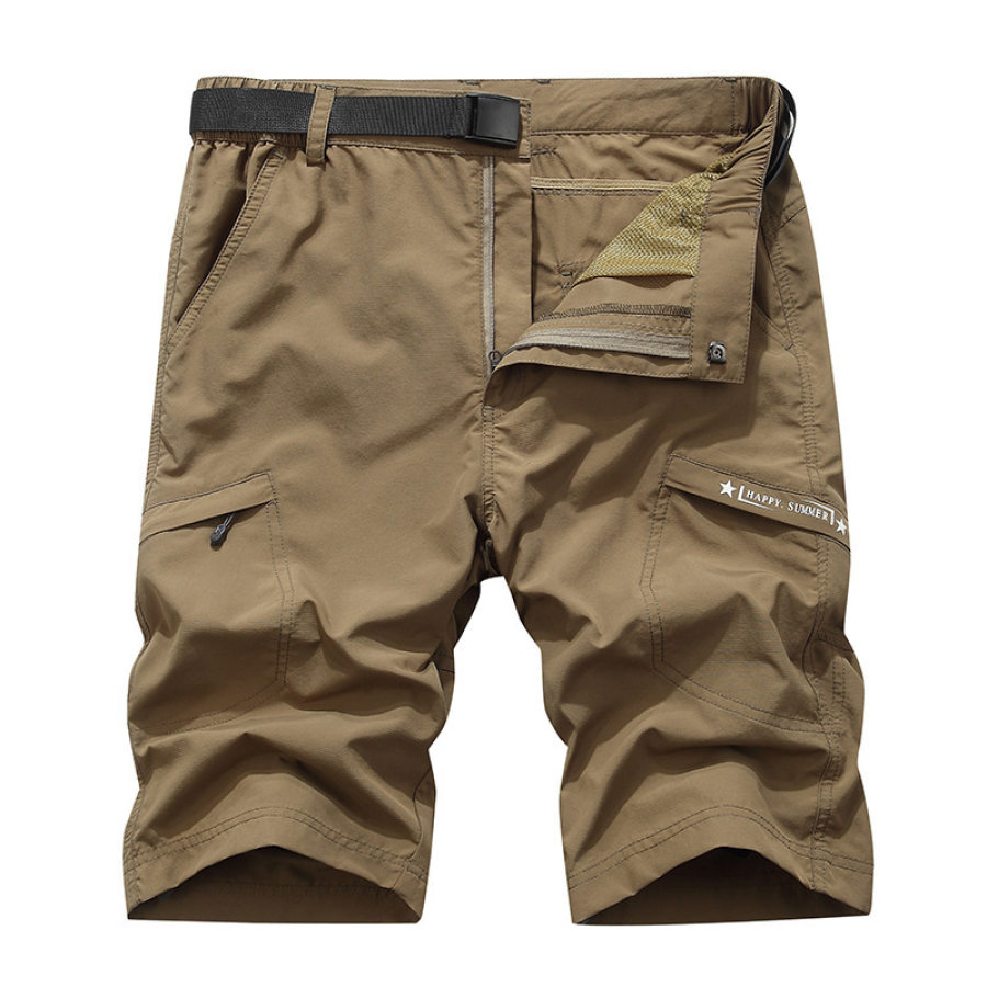 

Men's Outdoor Solid Color Multi-pocket Loose Cargo Shorts