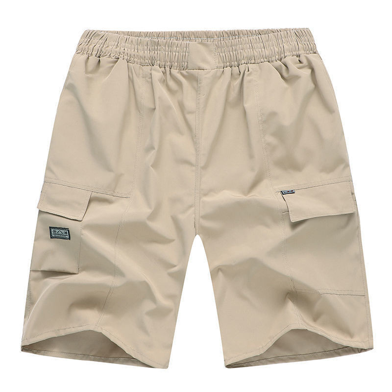 Men's Multi-pocket Casual Shorts Elastic Band Loose Cropped Pants
