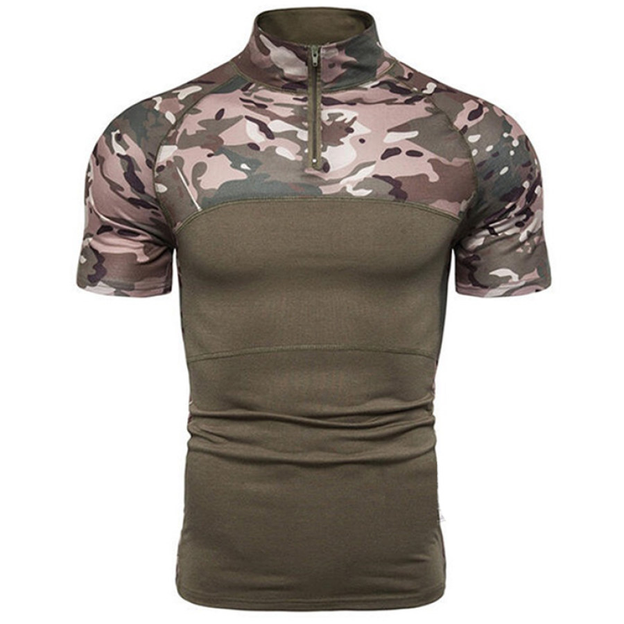 

Men's Outdoor Moisture Wicking Half-Zip Training T-Shirt