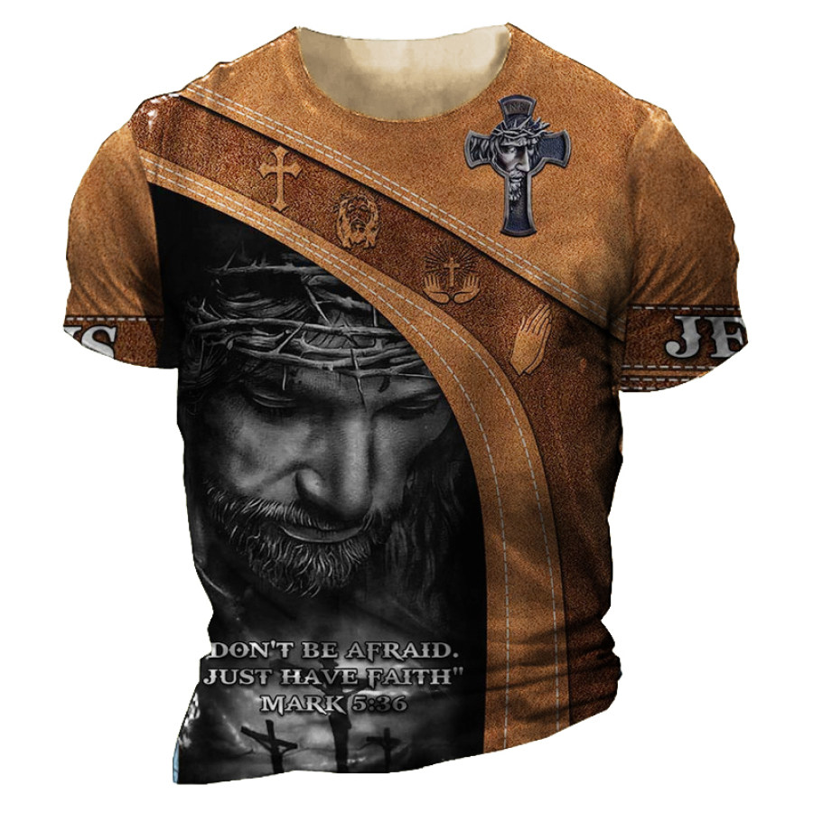 

JESUS Men's Short Sleeve T-Shirt