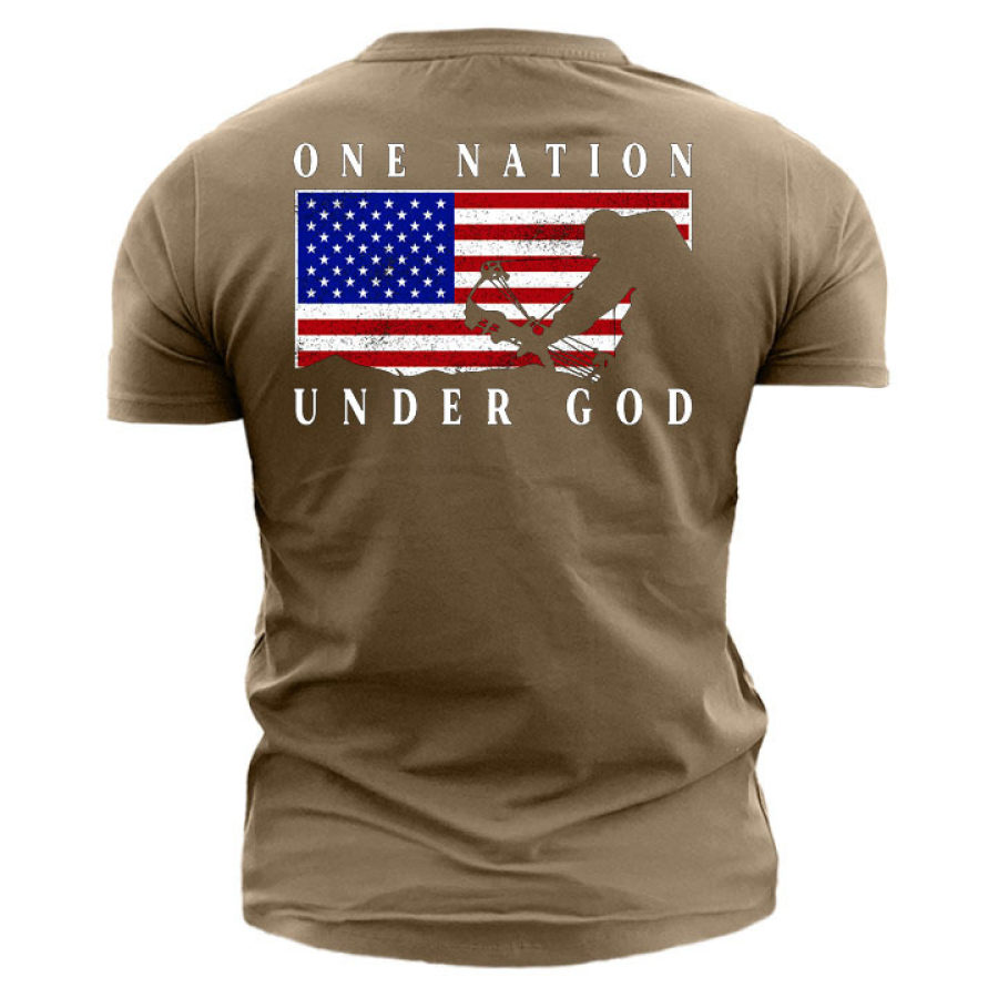 One Nation Under God Men's Cotton Short Sleeve T-Shirt