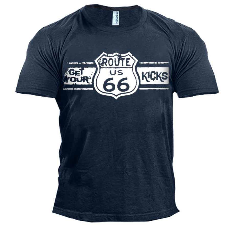 

Men's Outdoor Get Your Kicks Route 66 Cotton T-Shirt