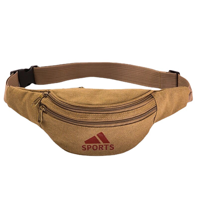 Couple's Multifunctional Waterproof Large Chic Capacity Canvas Sports Waist Bag
