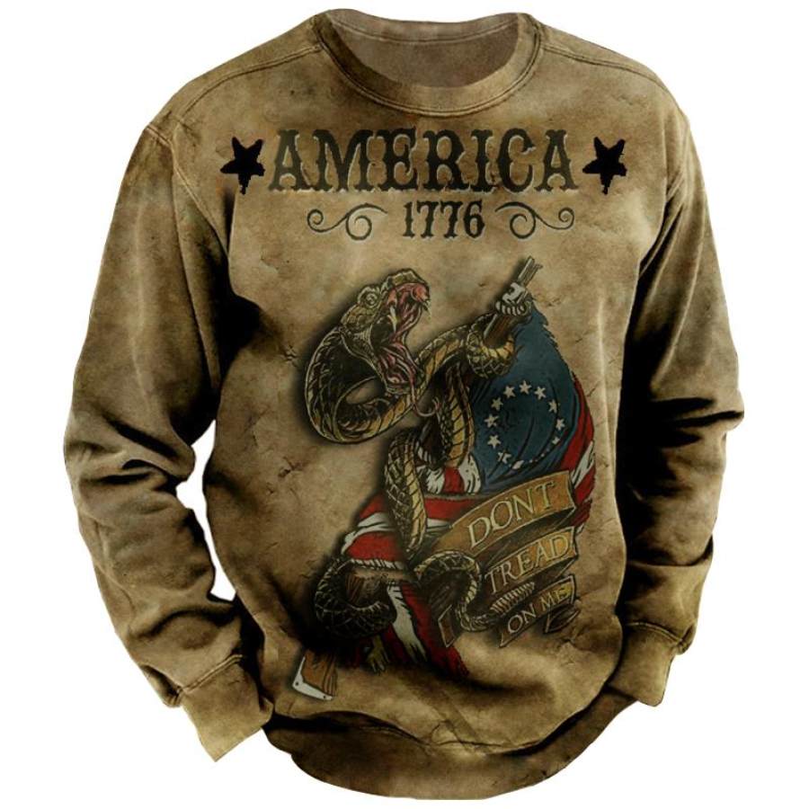 

Don't Treat On Me Men's US 1776 Print Sweatshirt
