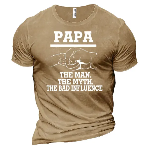 Pa Pa Men's Cotton T-Shirt - Mosaicnew.com 