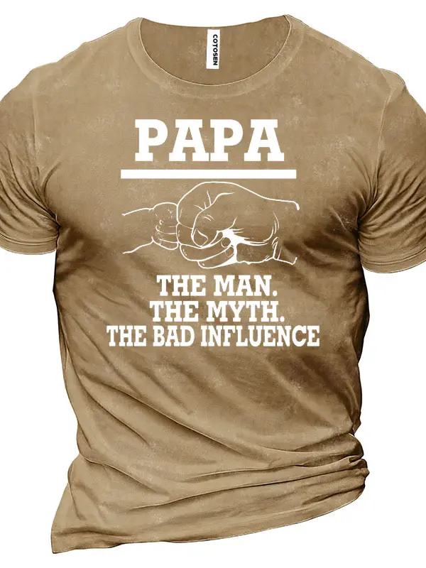 Pa Pa Men's Cotton T-Shirt - Oasisjoy.com 