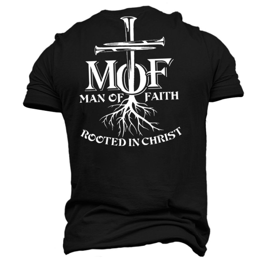 Man Of Faith Men's Cotton Short Sleeve T-Shirt